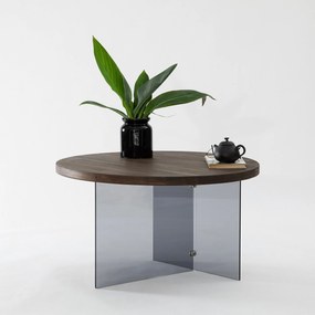Mesa de Centro Serenity – Nogueira e Cinzento Escuro – 70 cm x 40 cm