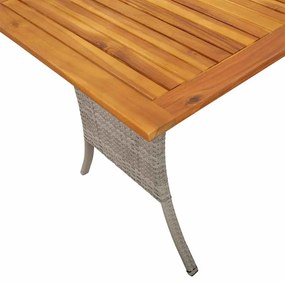 6 pcs conj. sofás jardim com almofadões vime PE cinzento-claro