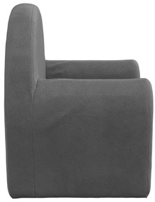 Sofá-cama infantil pelúcia macia antracite