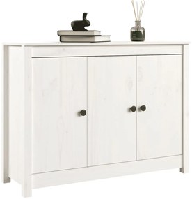 Aparador 100x35x74 cm madeira de pinho maciça branco