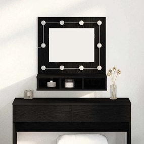 vidaXL Armário de Espelho com espelho Carvalho preto 62 x 31,5 x 62 cm