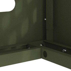 Capa para Ar Condicionado Verde-Azeitona 110x50x80 cm Aço