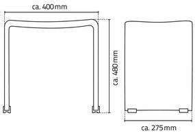 Banco para casa de banho Trendy transparente
