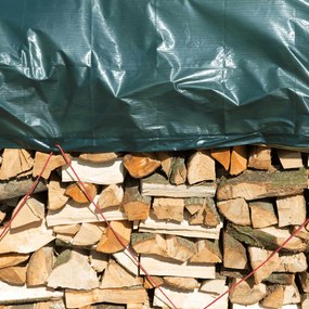 Lona para lenha 3x4 m PE verde 6072418