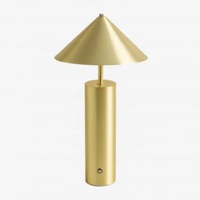 Candeeiro De Mesa Exterior Led Sem Fios Mayra Amarelho Ouro - Sklum