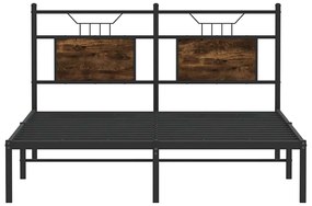 Estrutura cama s/ colchão derivados de madeira carvalho fumado