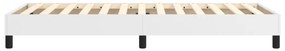 Estrutura de cama 100x200 cm couro artificial branco