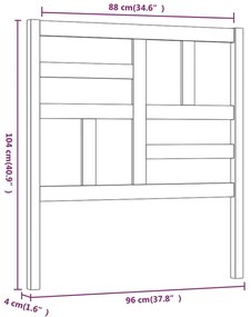 Cabeceira de cama 96x4x104 cm pinho maciço