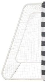 Baliza de futebol 300x160x90 cm metal preto e branco