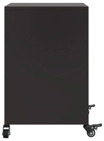 Mesas de cabeceira 2 pcs 36x39x59 cm aço preto