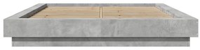 Estrutura de cama 135x190 cm derivados de madeira cinza cimento