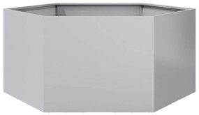 Vaso/floreira de jardim hexagonal 104x90x45 cm aço galvanizado