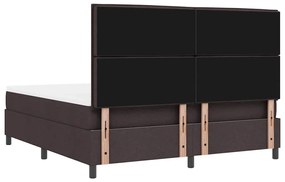 Cama Box Spring com Colchão Castanho Super King Tecido
