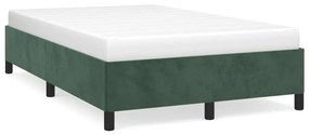 vidaXL Estrutura de cama sem colchão verde escuro 120x190 cm Veludo