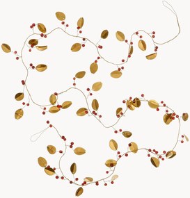 Guirlanda de Natal artesanal Leaf, C 180 cm