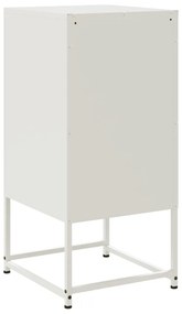 Mesa de cabeceira 36x39x78 cm aço branco
