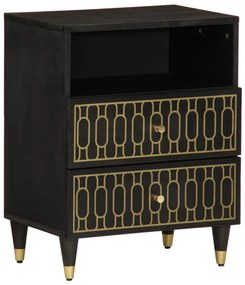 vidaXL Mesa de cabeceira 50x33x60 cm madeira de mangueira maciça