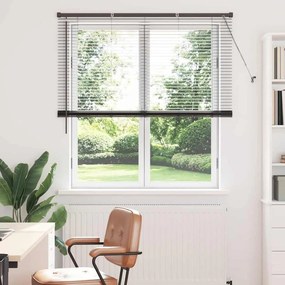 vidaXL Persiana de Janela com cortinas Outros Manual Preto 125 x 175 cm Alumínio