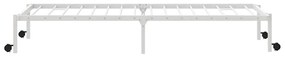Estrutura de cama sem colchão Dobrável 107x203 cm aço branco