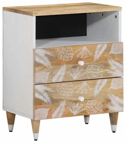 Mesa de cabeceira 50x33x60 cm madeira de mangueira maciça