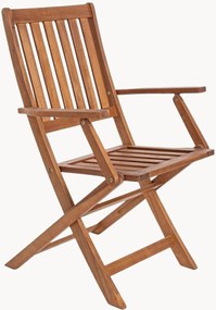 Cadeiras de jardim dobráveis em madeira de acácia com apoios de braços Mali, conjunto de 2