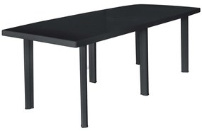 Conjunto de jantar de exterior 11 pcs plástico antracite