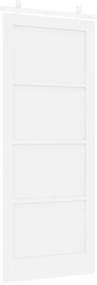 Porta Deslizante vidaXL com Conjunto de Ferragens Branca 86x211 cm Mad