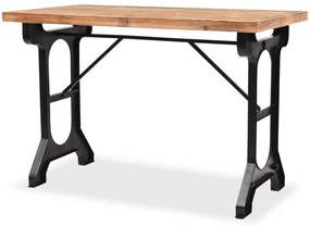 Mesa de jantar madeira de abeto maciça 122x65x82 cm