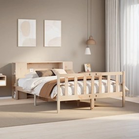 Cama com estante sem colchão 120x190 cm pinho maciço