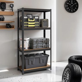 Estante de aço para cargas pesadas 40 x 80 x 160 cm preto