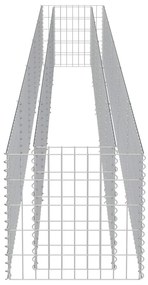 Canteiro elevado/cesto gabião 450x50x50 cm aço galvanizado