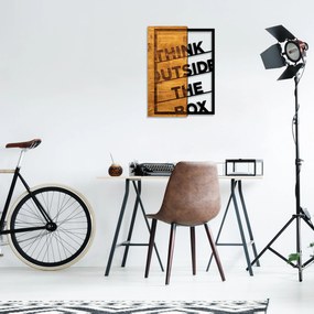 Acessório Decorativo de Parede Think Outside The Box – Nogueira e Pret