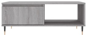 Mesa de centro 90x60x35 cm derivados de madeira cinzento sonoma