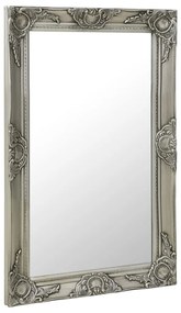 Espelho de parede estilo barroco 50x80 cm prateado