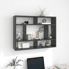 vidaXL Estante de parede 75x16x55 cm contraplacado cinzento