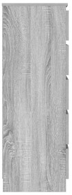 Armário de gavetas 60x36x103 cm deriv. madeira cinzento sonoma