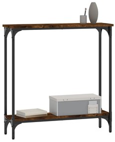 Mesa consola 75x22,5x75 cm derivados de madeira carvalho fumado