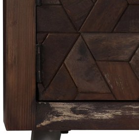 Móvel de TV madeira recuperada maciça 140x30x45 cm