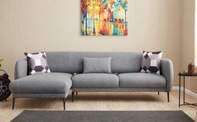 Sofá-Cama de Canto Venus – Cinzento – 265x80x163 cm