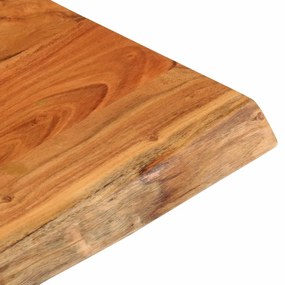 Tampo de mesa retangular borda viva 80x80x3,8 cm acácia maciça