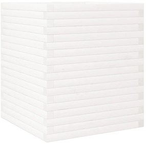 Vaso/floreira de jardim 60x60x68,5 cm pinho maciço branco
