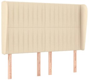 Cama com molas/colchão 140x200 cm tecido cor creme