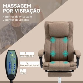 Cadeira de Escritório Kiwan Reclinável com 6 Pontos de Massagem com Vi
