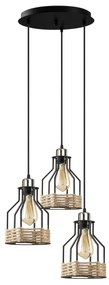 Candeeiro Suspenso Fiko – Preto – 37 cm de Diâmetro, 115 cm de Altura