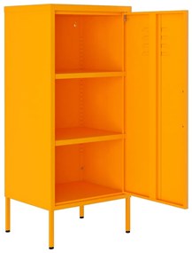 Armário de arrumação aço 42,5x35x101,5 cm amarelo mostarda