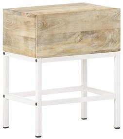 Mesa de cabeceira 40x30x50 cm madeira de mangueira maciça