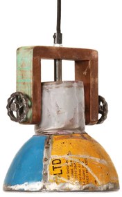 Candeeiro suspenso industrial redondo 25W 19 cm E27 multicor