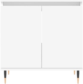 3 pcs conjunto móveis casa de banho madeira processada branco