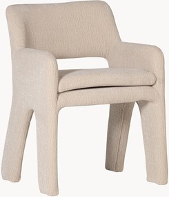 Cadeira de jantar em chenille com apoio de braços Bigfoot