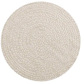 Tapete ZIZUR creme Ø 90 cm aspeto de juta interior e exterior